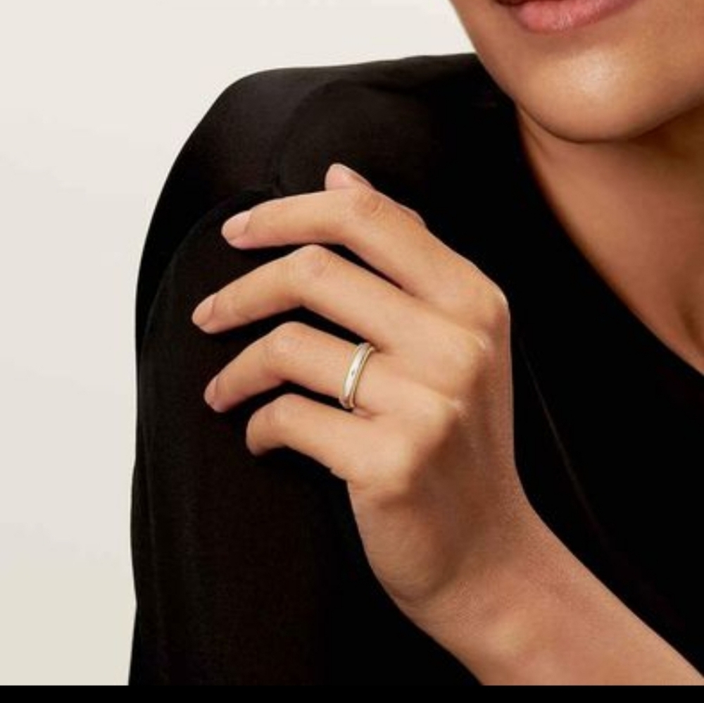 Tiffany Milgrain Ring (18K Yellow Gold & Platinum